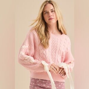 Altar’d State Cory Ribbon Sleeve Sweater